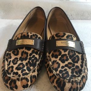 Coach animal print flats